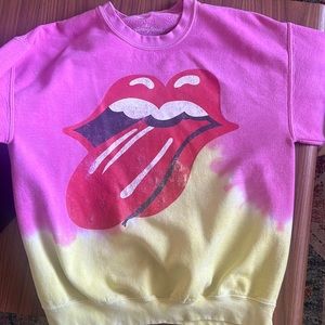 Long sleeve rolling stones crew neck sweater